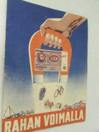 Rahan voimalla 1949 Postipankki -mainoslehti