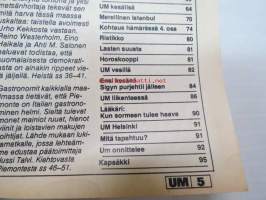 UM Uusi Maailma 1977 nr 14, ilmestynyt 20.7.1977, sis. mm. seur. artikkelit / kuvat / mainokset; Kansikuva Tii Heilimo, Kaustisen kansanmusiikkijuhlat + Konsta