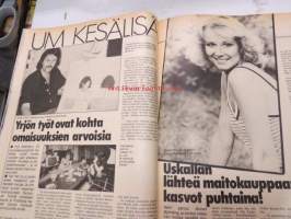 UM Uusi Maailma 1977 nr 13, ilmestynyt 29.6.1977, sis. mm. seur. artikkelit / kuvat / mainokset; Kansikuva Marita Khalaf - pelkää irakilaisen miehensä Sadin