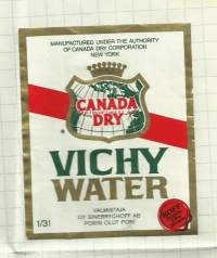 Canada Dry Vichy Water  -   juomaetiketti