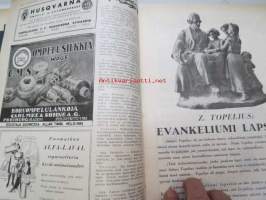 Kotiliesi 1930 nr 5, ilmestynyt 1.3.1930, sis. mm. seur. artikkelit / kuvat / mainokset; Kansikuva &quot;Tytölle tehdään uusi mekko&quot;, Tampella, Yhdistyneet