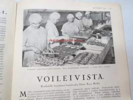 Kotiliesi 1930 nr 5, ilmestynyt 1.3.1930, sis. mm. seur. artikkelit / kuvat / mainokset; Kansikuva &quot;Tytölle tehdään uusi mekko&quot;, Tampella, Yhdistyneet