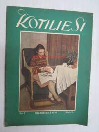 Kotiliesi 1930 nr 3, helmikuu I, ilmestynyt 1.2.1930, sis. mm. seur. artikkelit / kuvat / mainokset; Kansikuva &quot;Kotilieden käsitöillä&quot;, Kultanauha-margariini,