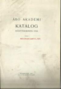 Åbo Akademi 1930 oppilasluettelo - vuosikertomus