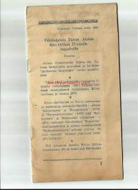 Välähdyksiä Turun Aleksis Kivi-kerhon 15-vuotistaipaleelta / eripainos Untolan ovilla 1960