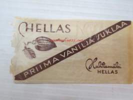 Hellas Prima Vanilja -suklaakääre -chocolate bar wrap