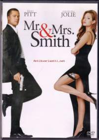Mr &amp; Mrs Smith, DVD. Jolie ja Pitt saavat toiminnantäyteisen keitoksen maistumaan.