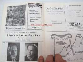 Helsingin Kansanteatteri - Työväenteatteri (Ylioppilastalo) Näytäntökausi 1958-1959 -ohjelmakirja -theatre program book