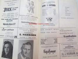 Helsingin Kansanteatteri - Työväenteatteri (Ylioppilastalo) Näytäntökausi 1958-1959 -ohjelmakirja -theatre program book