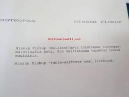 Nissan pakettiautojen tuotekansio / dealer´s van info folder