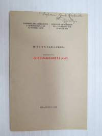 Wirsien vaelluksia -eripainos juhlajulkaisusta -hymns, offprint