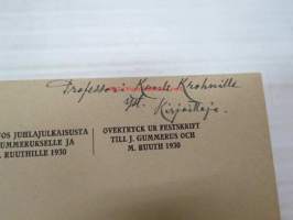 Wirsien vaelluksia -eripainos juhlajulkaisusta -hymns, offprint