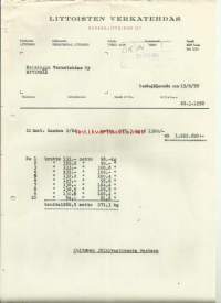 Littoisten Verkatehdas /Barker-Littoinen Oy 1958 - firmalomake