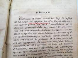 Lärobok i allmän och svensk grammatik för Elementarläroverket i Finland, 1857 -school book in grammar (swedish language)