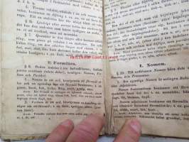 Lärobok i allmän och svensk grammatik för Elementarläroverket i Finland, 1857 -school book in grammar (swedish language)