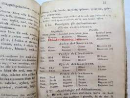 Lärobok i allmän och svensk grammatik för Elementarläroverket i Finland, 1857 -school book in grammar (swedish language)