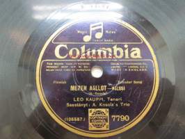 Columbia 7790 Leo Kauppi - Meren aallot / Oi, tyttö tule -savikiekkoäänilevy, 78 rpm record