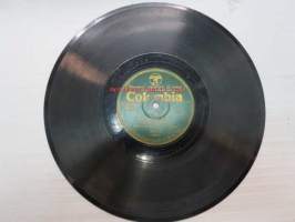 Columbia 3032-F Leo Kauppi - Maailman Matti / Rivakka Polkka -savikiekkoäänilevy, 78 rpm record