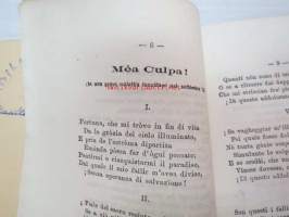 Nugae (Napoli, 1889) - &quot;All signor Prof. Dr. Kaarle Krohn - Il Dono e personale...&quot;) -tekijän henkilökohtaisella omisteella prof. Kaarle Krohnille, italialaisia