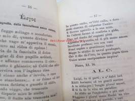 Nugae (Napoli, 1889) - &quot;All signor Prof. Dr. Kaarle Krohn - Il Dono e personale...&quot;) -tekijän henkilökohtaisella omisteella prof. Kaarle Krohnille, italialaisia