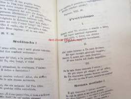 Nugae (Napoli, 1889) - &quot;All signor Prof. Dr. Kaarle Krohn - Il Dono e personale...&quot;) -tekijän henkilökohtaisella omisteella prof. Kaarle Krohnille, italialaisia