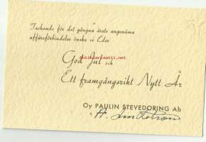 Paulin Stevedoring Oy God Jul - joulukortti  postikortti kulkematon