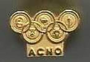 Acno  Olympia   - kullattu pinssi rintamerkki / l’Association des Comités Nationaux Olympiques (ACNO)
