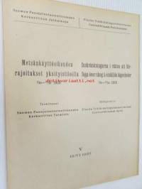 Metsänkäyttöoikeuden rajoitukset yksityistiloilla  1.8. 1936 - 31.12.1936/ Inskränkningarna i rätten atta förfoga över skog å enskilda lägenheter