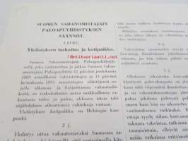 Suomen Sahanomistajain Paloapuyhdistyksen säännöt 1926