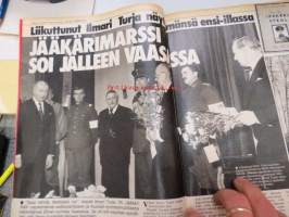 UM Uusi Maailma 1977 nr 22, ilmestynyt 9.11.1977, sis. mm. seur. artikkelit / kuvat / mainokset; Kansikuva Kate O´Mara, Aateluus ei velvoita mihinkään - ainakaan