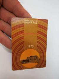 Radio Bucuresti Romania 1975 -radioaseman lahjakalenteri / radio station calendar