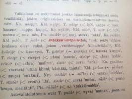 Venäjänlapin konsonanttien astevaihtelu - Koltan, Kildinin ja Turjain murteiden mukaan -lapp dialects, grammar