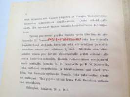 Mordvalaisten, tseremissien ja votjakkien kosinta- ja häätavoista - vertaileva tutkimus yhteissidoksessa -wedding ceremonies, ex Ilmar Talve library