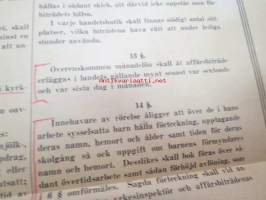 Lag angående arbetsförhållande inom handels-, kontors och nederlagsrörelserna. Utfärdad i Helsingfors, 24 oktober 1919, med förändringar av den 29 maj 1922