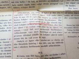 Lag angående arbetsförhållande inom handels-, kontors och nederlagsrörelserna. Utfärdad i Helsingfors, 24 oktober 1919, med förändringar av den 29 maj 1922