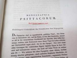 Monographia Psittacorum - Eine Monographie der Papagaien... 1832 -papukaijojen luettelo / catalog of parrots