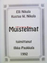 Muistelmat - Elli Nikula, Kustaa W. Nikula