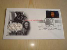 Star Wars, Emperor Palpatine, 2007, USA, ensipäiväkuori, FDC, hieno. Katso myös muut kohteeni, mm. noin 1 200 erilaista amerikkalaista ensipäiväkuorta