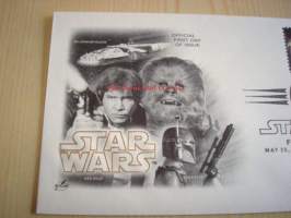 Star Wars, Millenium Falcon, 2007, USA, ensipäiväkuori, FDC, hieno. Katso myös muut kohteeni, mm. noin 1 200 erilaista amerikkalaista ensipäiväkuorta