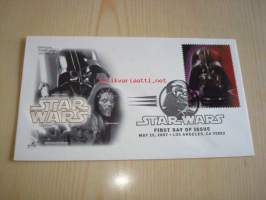 Star Wars, Darth Vader, 2007, USA, ensipäiväkuori, FDC, hieno. Katso myös muut kohteeni, mm. noin 1 200 erilaista amerikkalaista ensipäiväkuorta 1920-luvulta