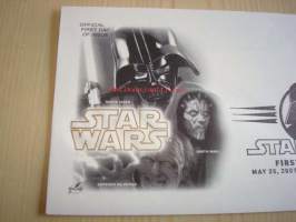 Star Wars, Darth Vader, 2007, USA, ensipäiväkuori, FDC, hieno. Katso myös muut kohteeni, mm. noin 1 200 erilaista amerikkalaista ensipäiväkuorta 1920-luvulta