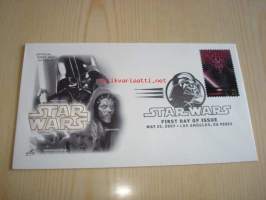 Star Wars, Darth Maul, 2007, USA, ensipäiväkuori, FDC, hieno. Katso myös muut kohteeni, mm. noin 1 200 erilaista amerikkalaista ensipäiväkuorta 1920-luvulta