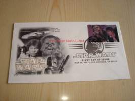 Star Wars, Han Solo &amp; Chewbacca, 2007, USA, ensipäiväkuori, FDC, hieno. Katso myös muut kohteeni, mm. noin 1 200 erilaista amerikkalaista ensipäiväkuorta