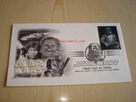 Star Wars, Boba Fett, 2007, USA, ensipäiväkuori, FDC, hieno. Katso myös muut kohteeni, mm. noin 1 200 erilaista amerikkalaista ensipäiväkuorta 1920-luvulta