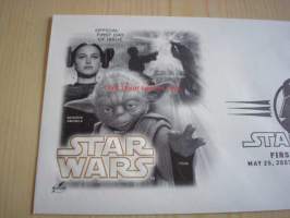 Star Wars, Senator Amidala, 2007, USA, ensipäiväkuori, FDC, hieno. Katso myös muut kohteeni, mm. noin 1 200 erilaista amerikkalaista ensipäiväkuorta