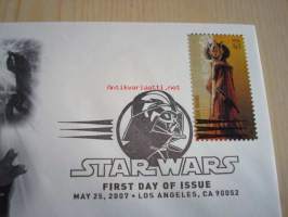 Star Wars, Senator Amidala, 2007, USA, ensipäiväkuori, FDC, hieno. Katso myös muut kohteeni, mm. noin 1 200 erilaista amerikkalaista ensipäiväkuorta