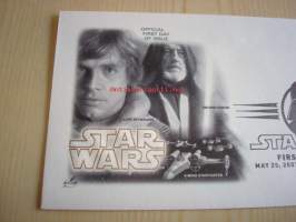 Star Wars, Luke Skywalker, 2007, USA, ensipäiväkuori, FDC, hieno. Katso myös muut kohteeni, mm. noin 1 200 erilaista amerikkalaista ensipäiväkuorta