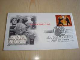Star Wars, Obi-Wan Kenobi &amp; Anakin Skywalker, 2007, USA, ensipäiväkuori, FDC, hieno. Katso myös muut kohteeni, mm. noin 1 200 erilaista amerikkalaista