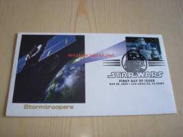 Star Wars, Stormtroopers, 2007, USA, ensipäiväkuori, FDC, hieno. Katso myös muut kohteeni, mm. noin 1 200 erilaista amerikkalaista ensipäiväkuorta 1920-luvulta