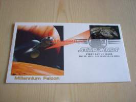 Star Wars, Millenium Falcon, 2007, USA, ensipäiväkuori, FDC, hieno. Katso myös muut kohteeni, mm. noin 1 200 erilaista amerikkalaista ensipäiväkuorta